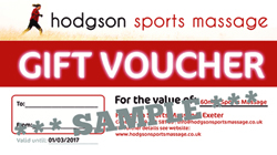 Massage Gift Voucher Exeter